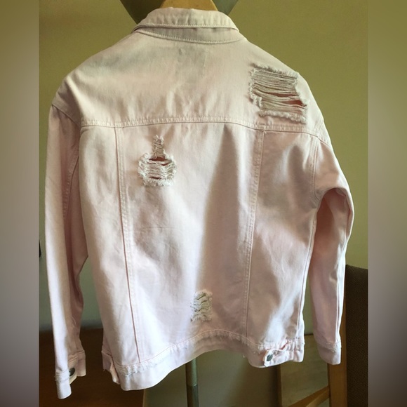 Forever 21 pink denim jacket. - Picture 2 of 3